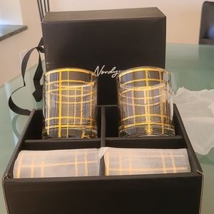 Glass set, 4 old fashioned glasses